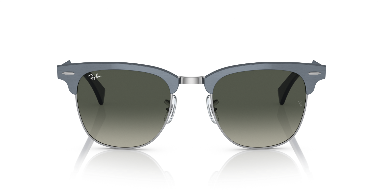 Ray-Ban CLUBMASTER ALUMINUM RB3507 - Blue On Silver / Blue