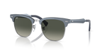 Ray-Ban CLUBMASTER ALUMINUM RB3507 - Blue On Silver / Blue