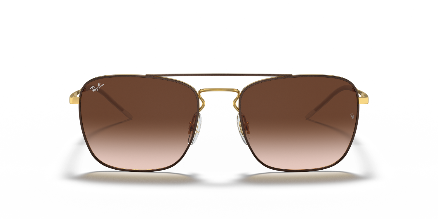 Ray-Ban RB3588 - Brown On Gold / Brown