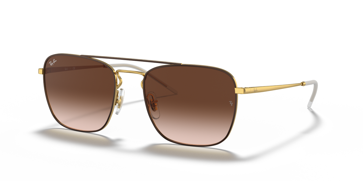Ray-Ban RB3588 - Brown On Gold / Brown
