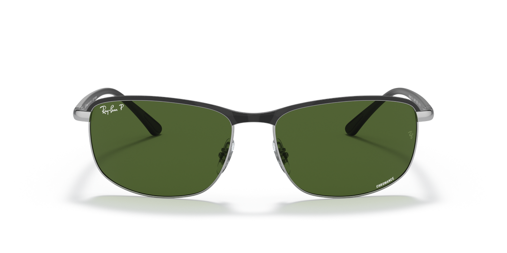 Ray-Ban CHROMANCE RB3671CH - Black On Silver / Black