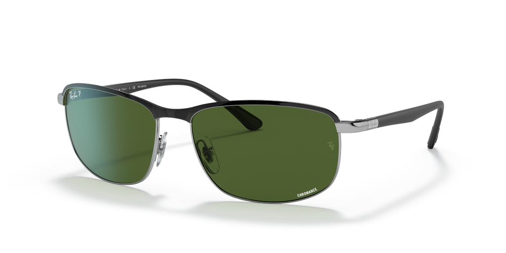 Ray-Ban CHROMANCE RB3671CH - Black On Silver / Black