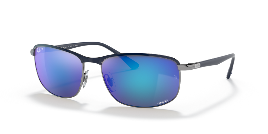 Ray-Ban CHROMANCE RB3671CH - Blue On Gunmetal / Blue
