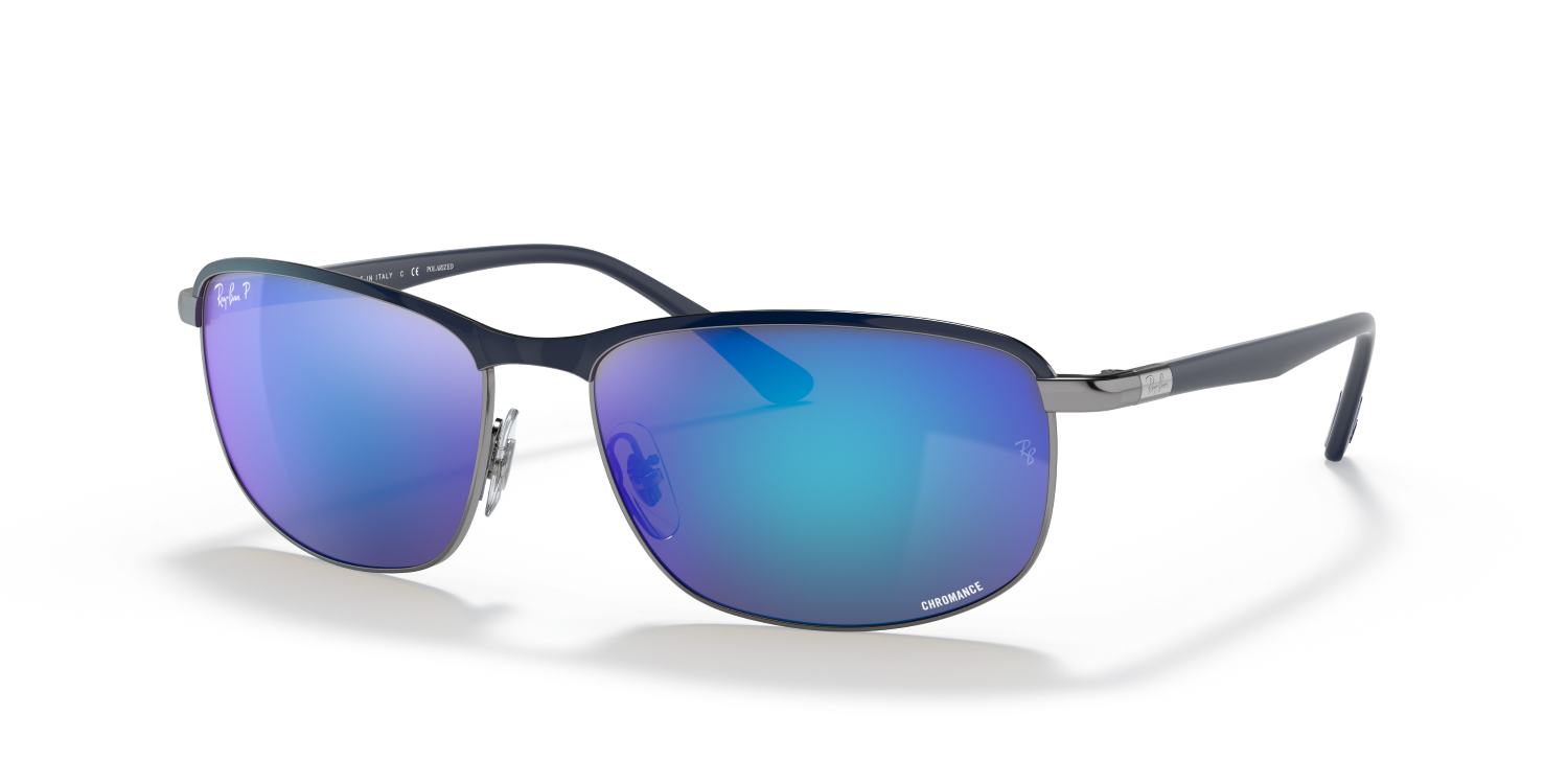 Ray-Ban CHROMANCE RB3671CH - Blue On Gunmetal / Blue