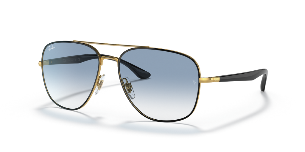 Ray-Ban RB3683 - Black On Gold / Black