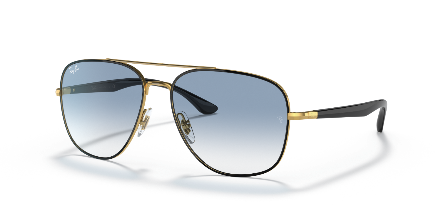 Ray-Ban RB3683 - Black On Gold / Black