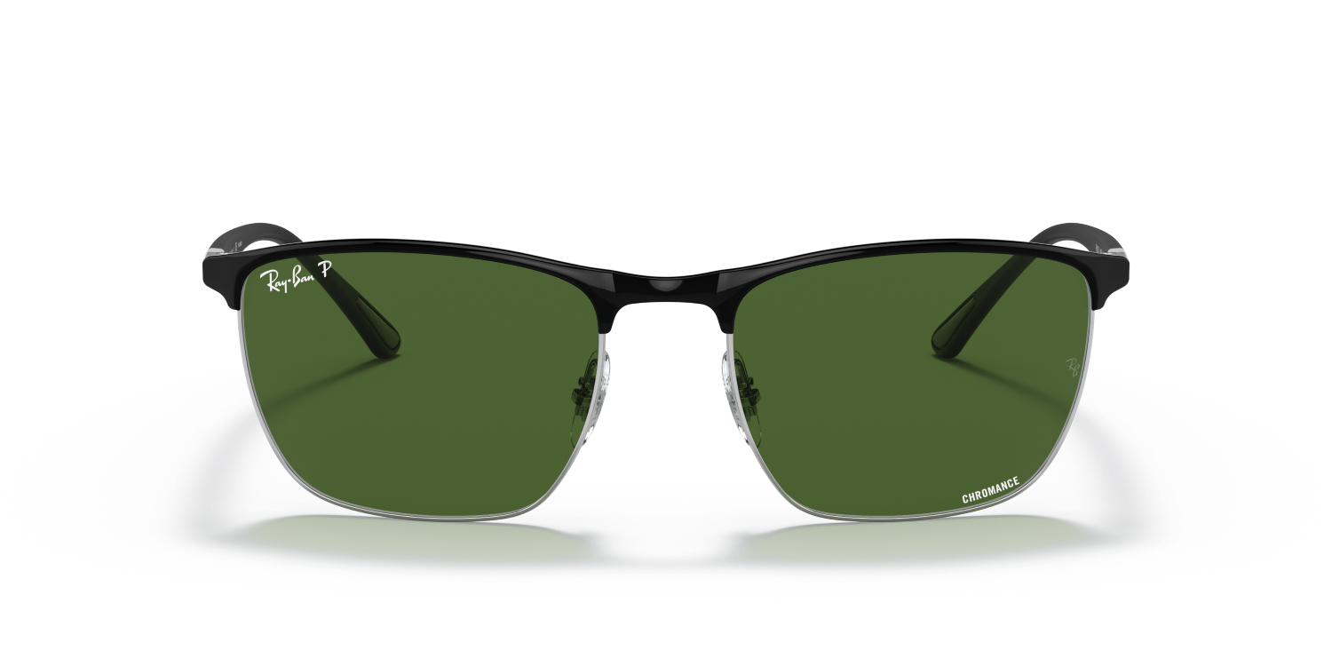 Ray-Ban RB3686 - Black On Silver / Black