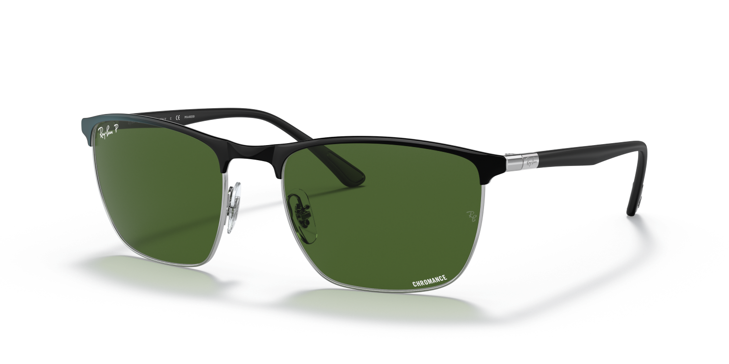 Ray-Ban RB3686 - Black On Silver / Black