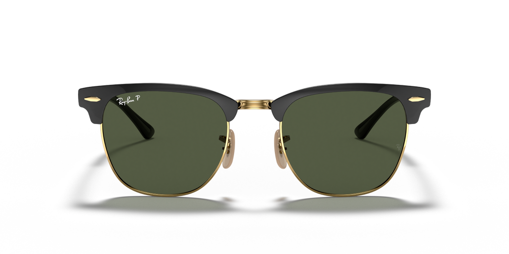 Ray-Ban CLUBMASTER METAL RB3716 - Black On Gold / Black