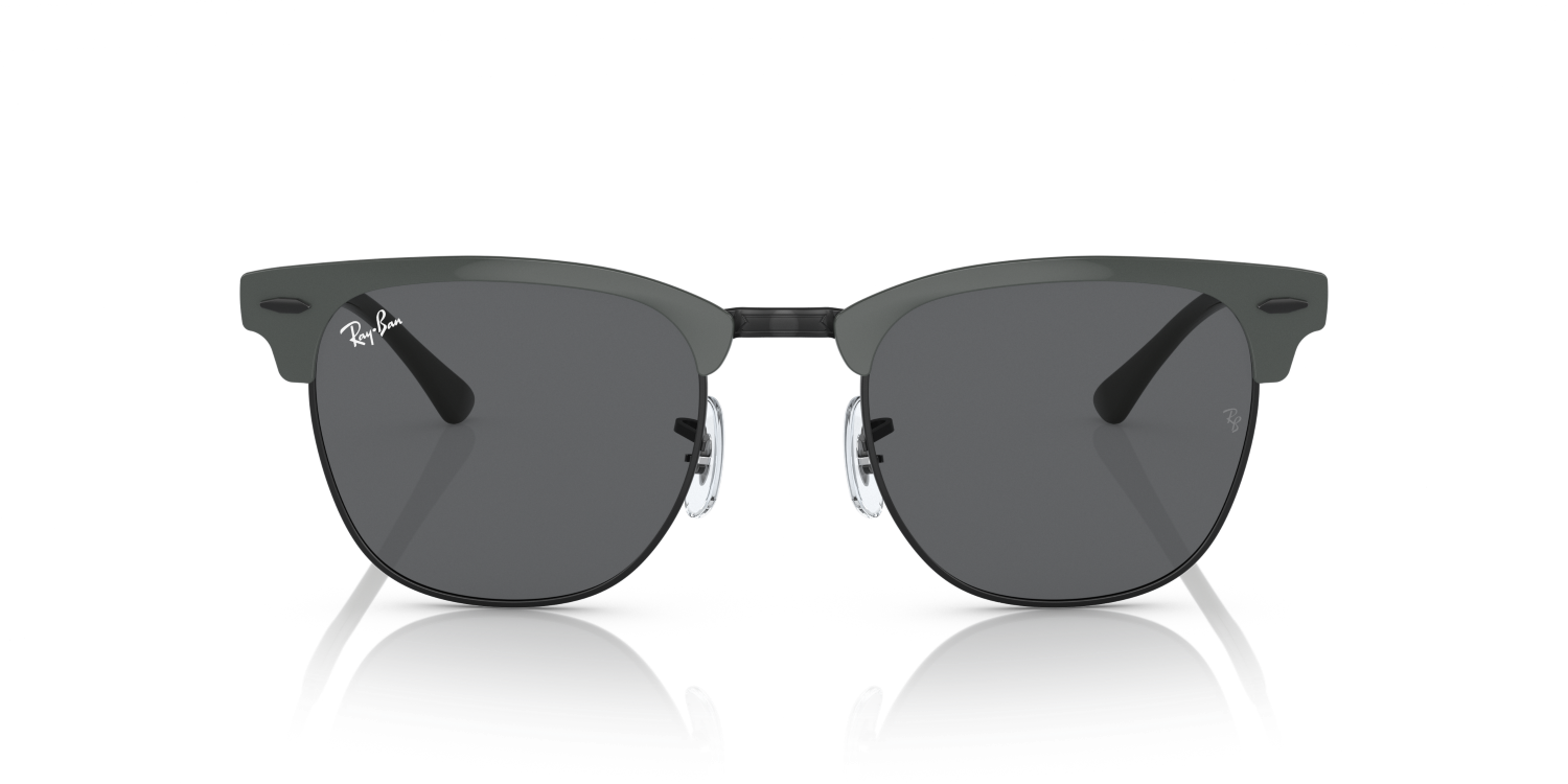 Ray-Ban CLUBMASTER METAL RB3716 - Grey On Black / Grey