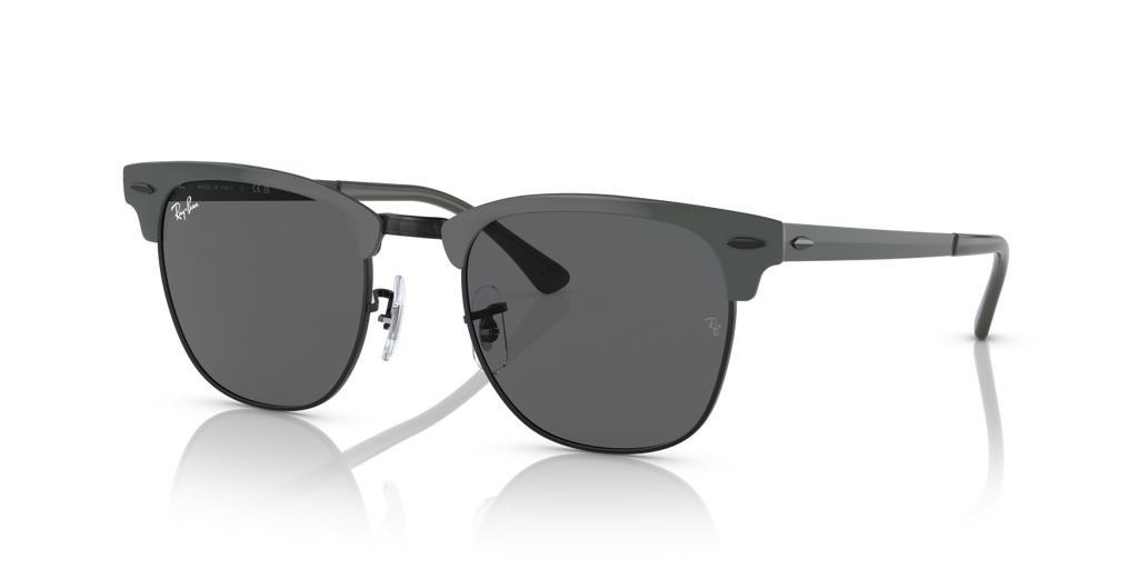 Ray-Ban CLUBMASTER METAL RB3716 - Grey On Black / Grey