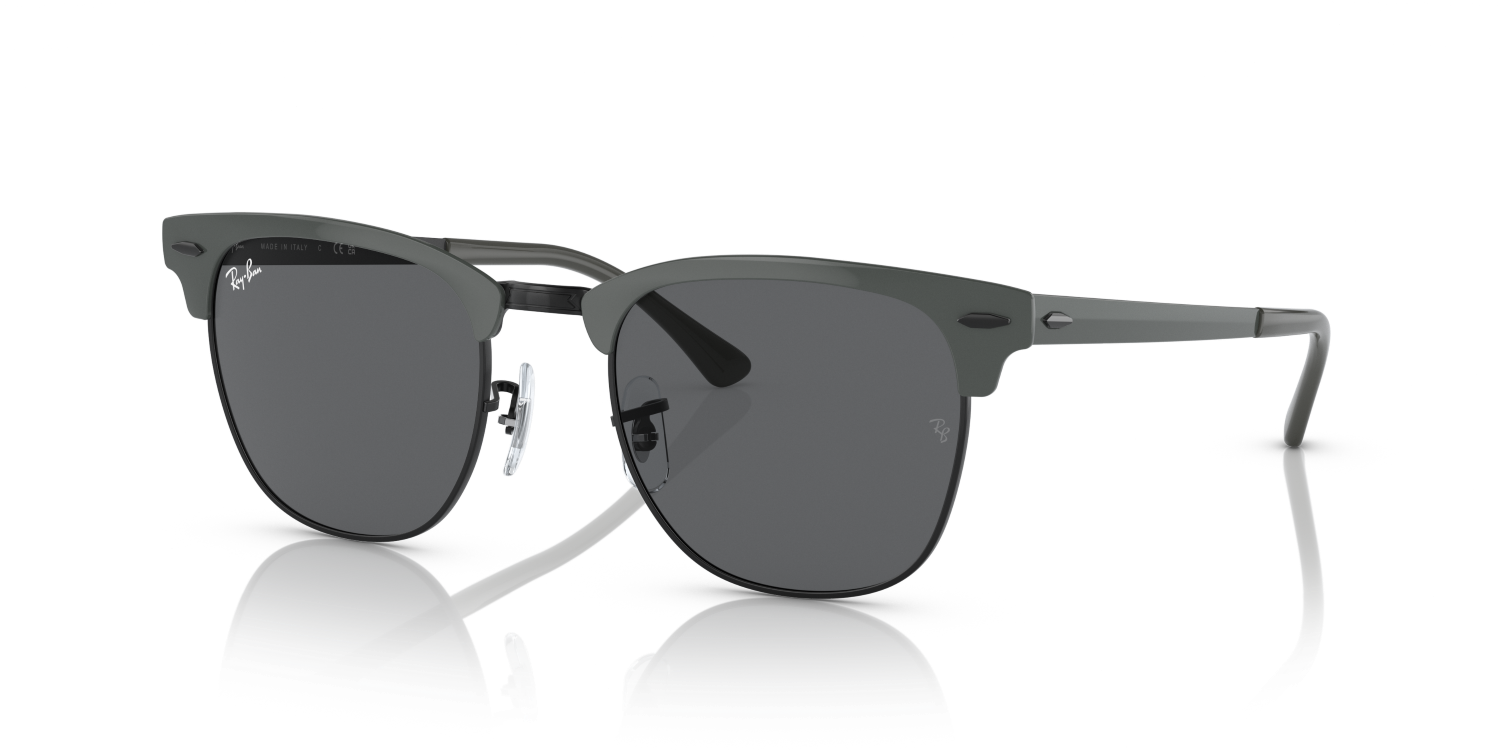 Ray-Ban CLUBMASTER METAL RB3716 - Grey On Black / Grey