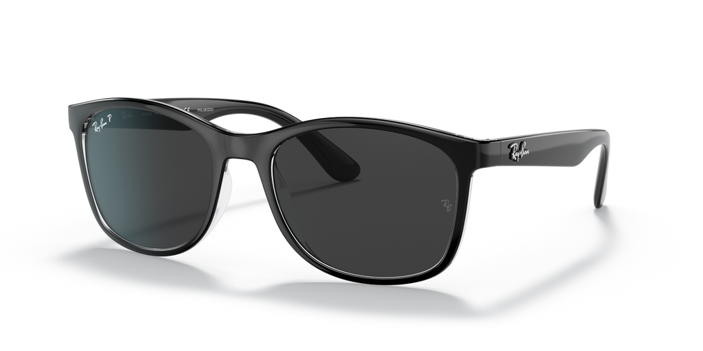 Ray-Ban RB4374 - Black On Transparent / Black