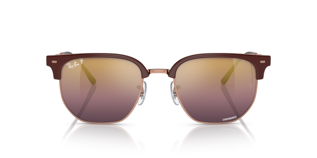 Ray-Ban NEW CLUBMASTER RB4416 - Bordeaux On Rose Gold / Red