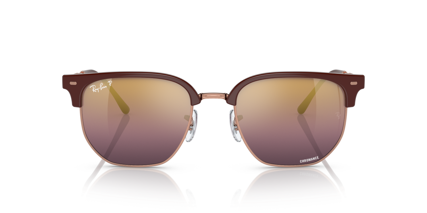Ray-Ban NEW CLUBMASTER RB4416 - Bordeaux On Rose Gold / Red