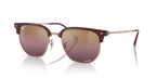 Ray-Ban NEW CLUBMASTER RB4416 - Bordeaux On Rose Gold / Red