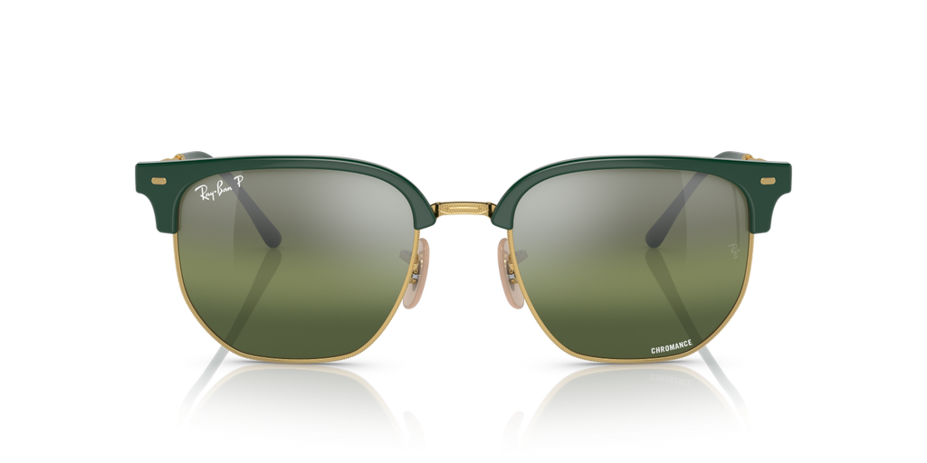 Ray-Ban NEW CLUBMASTER RB4416 - Green On Gold / Green