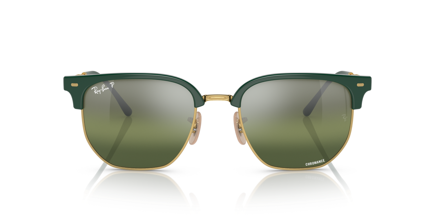 Ray-Ban NEW CLUBMASTER RB4416 - Green On Gold / Green