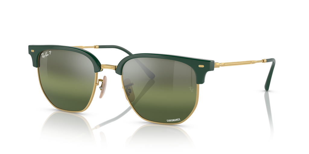 Ray-Ban NEW CLUBMASTER RB4416 - Green On Gold / Green