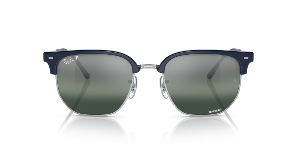 Ray-Ban NEW CLUBMASTER RB4416 - Blue On Silver / Blue