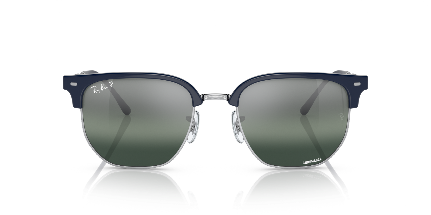 Ray-Ban NEW CLUBMASTER RB4416 - Blue On Silver / Blue