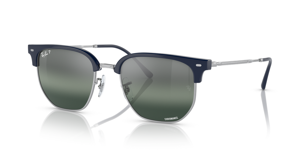 Ray-Ban NEW CLUBMASTER RB4416 - Blue On Silver / Blue