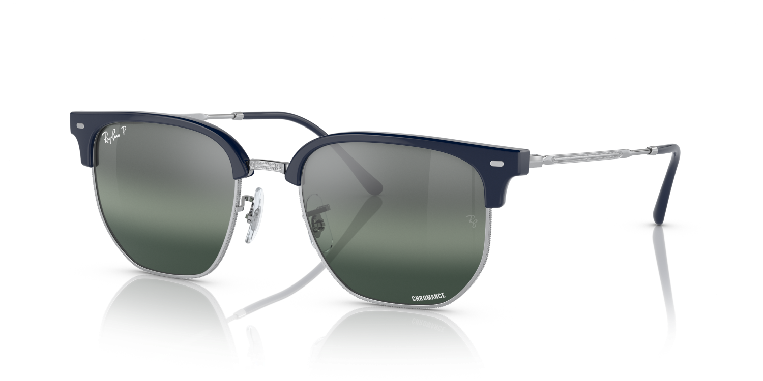 Ray-Ban NEW CLUBMASTER RB4416 - Blue On Silver / Blue