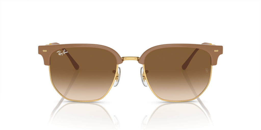Ray-Ban NEW CLUBMASTER RB4416 - Beige On Gold / Beige