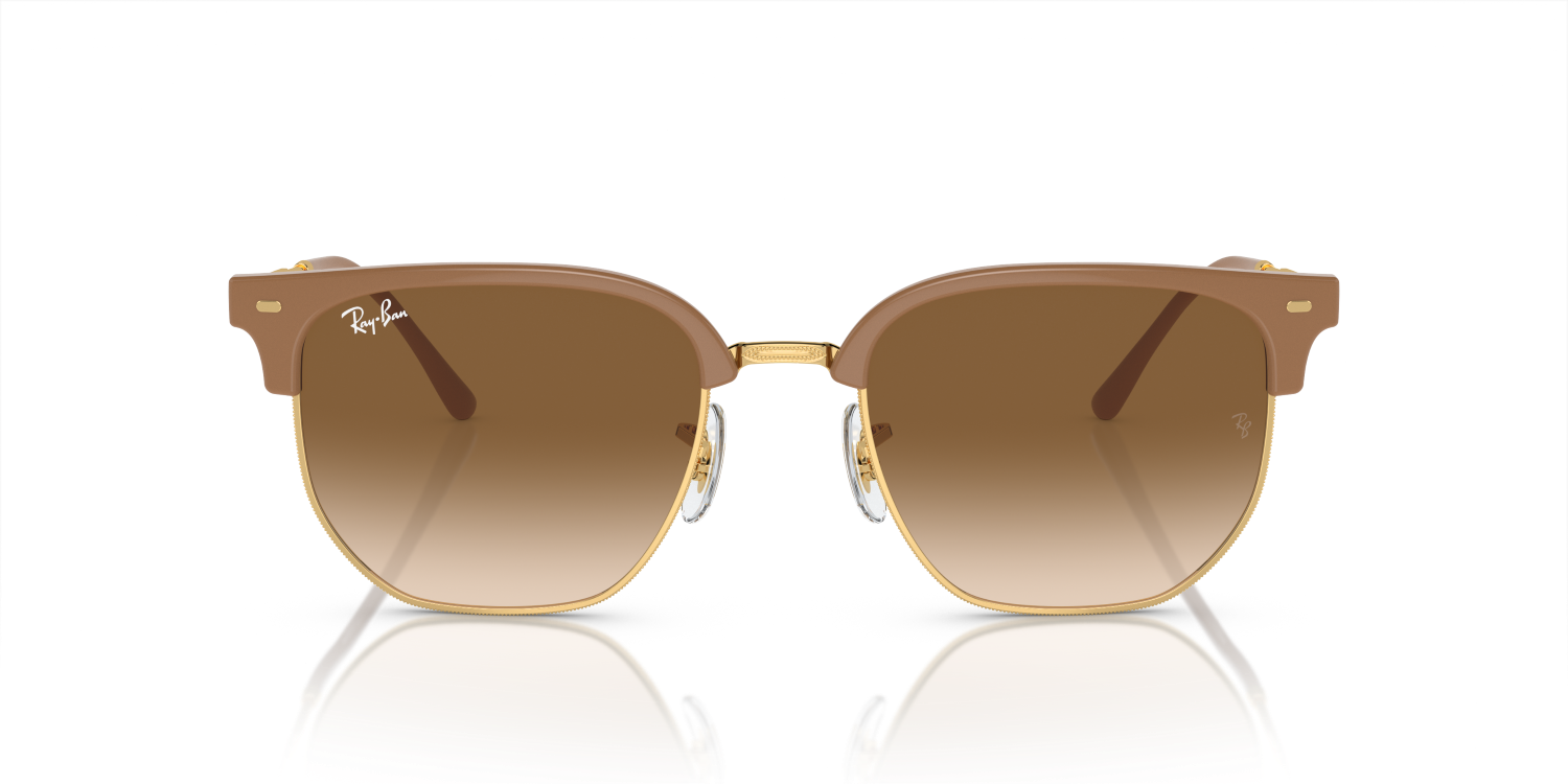 Ray-Ban NEW CLUBMASTER RB4416 - Beige On Gold / Beige