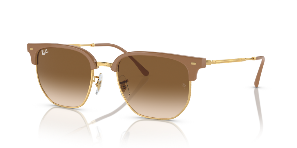 Ray-Ban NEW CLUBMASTER RB4416 - Beige On Gold / Beige