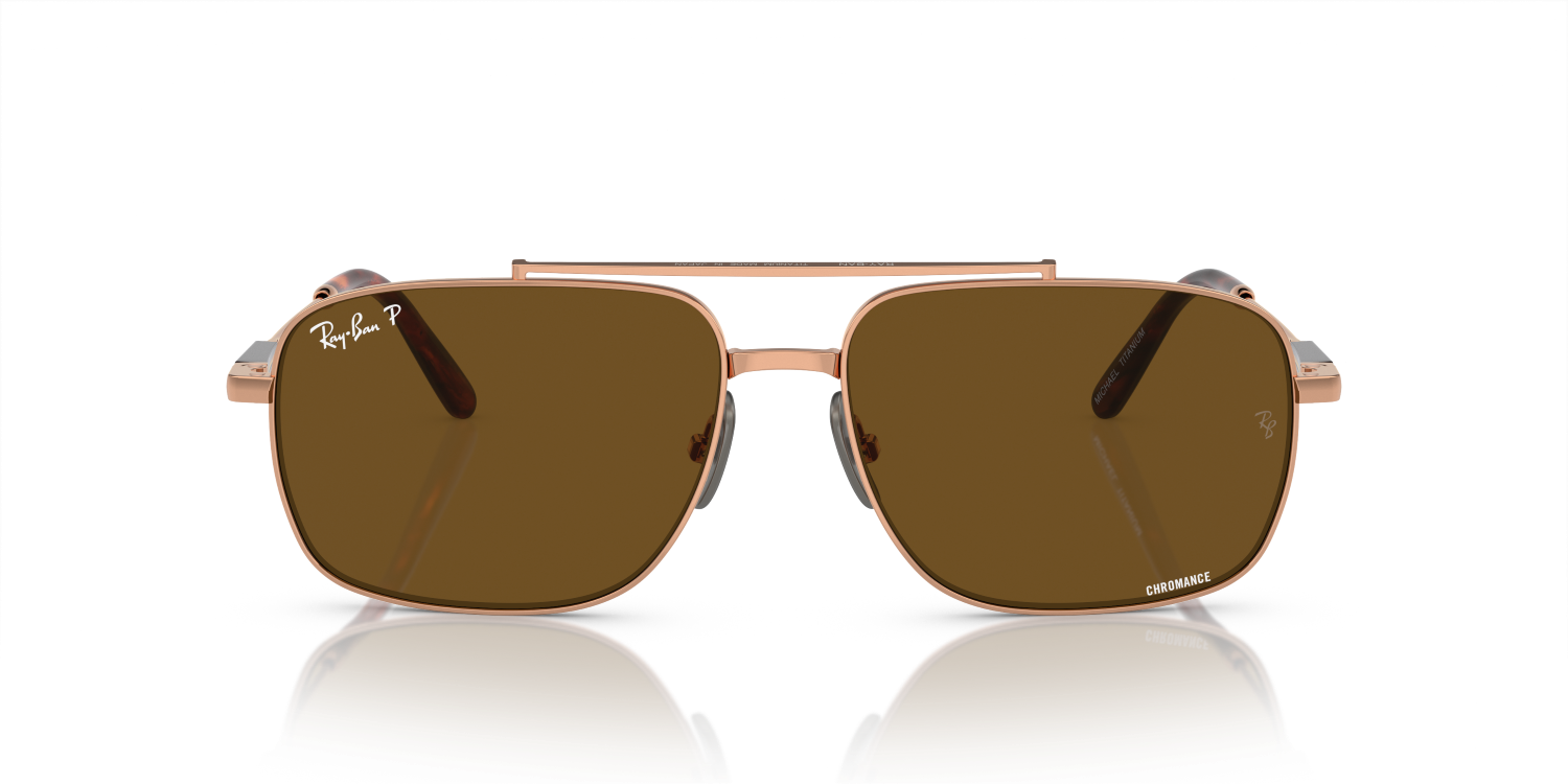 Ray-Ban MICHAEL TITANIUM RB8096 - Light Brown / Brown