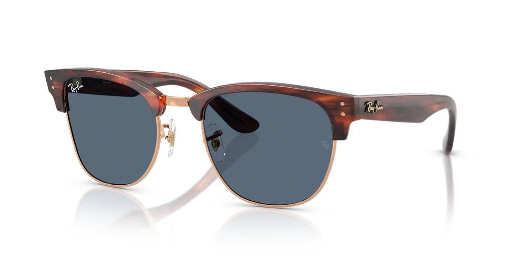 Ray-Ban CLUBMASTER REVERSE RBR0504S - Striped Havana On Rose Gold / Gold