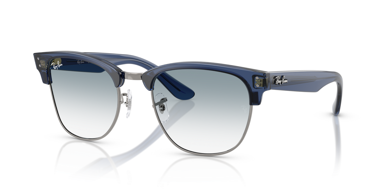 Ray-Ban CLUBMASTER REVERSE RBR0504S - Transparent Navy Blue On Gunmetal / Grey